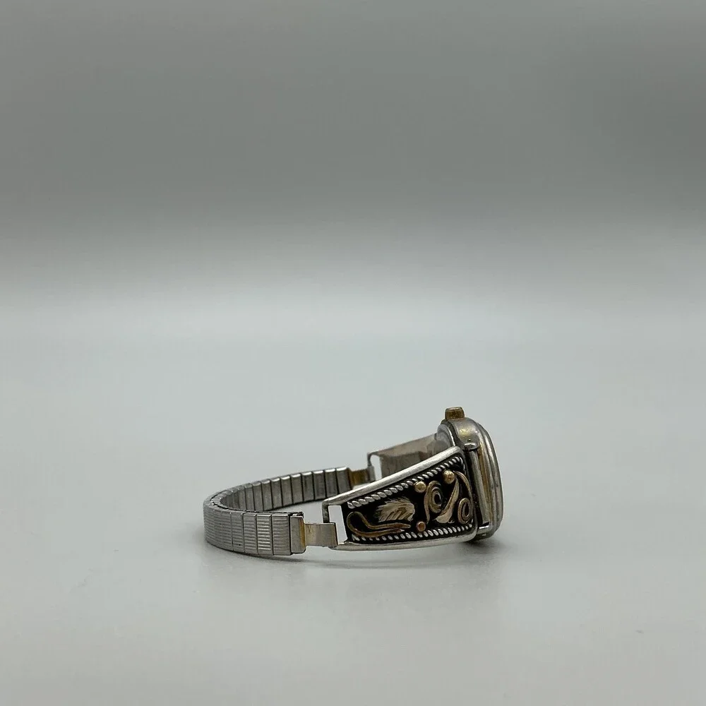 Q&Q Native American Sterling 12KGF Tips Womens Watch 21mm New Battery
